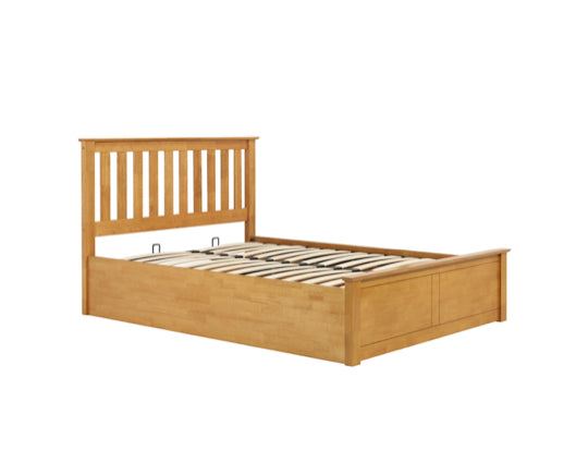 Phoenix Small Double Ottoman Bed - Oak