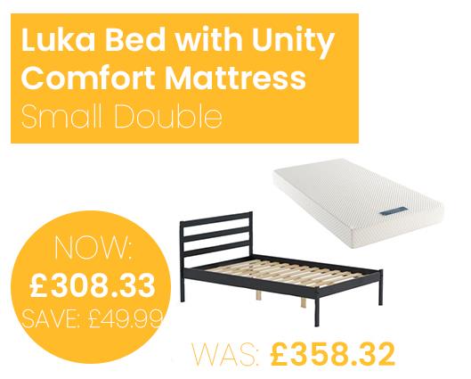 Luka Bed with Unity Comfort Mattress - Small Double