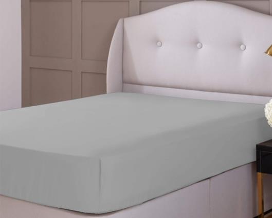 King - Silentnight Pure Cotton Extra Deep Fitted Sheet � Silver