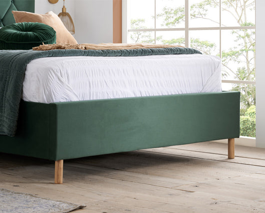 Loxley King Size Bed-Green