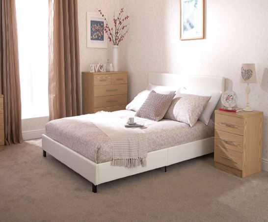 Simple Small Double Bed in a Box-White