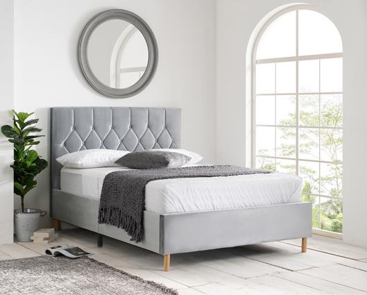 Loxley Double Bed - Grey