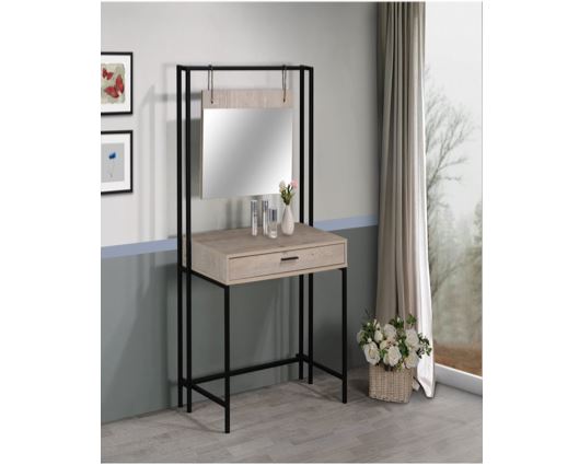 Zahra Dressing Table with Mirror-Ash Oak