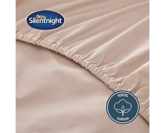 Single - Silentnight Pure Cotton Extra Deep Fitted Sheet � Cream