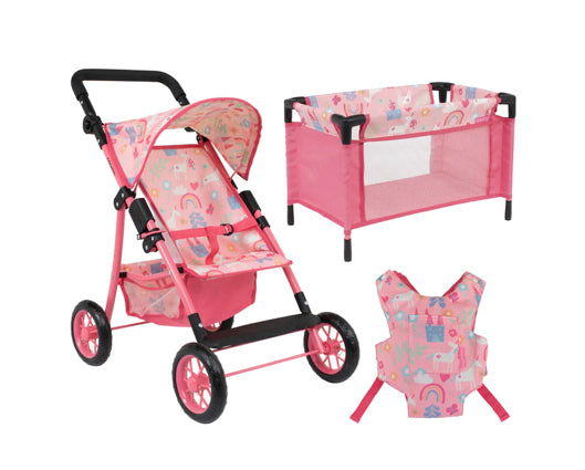 Little Woo Dolls Pram Travel Set - Unicorn