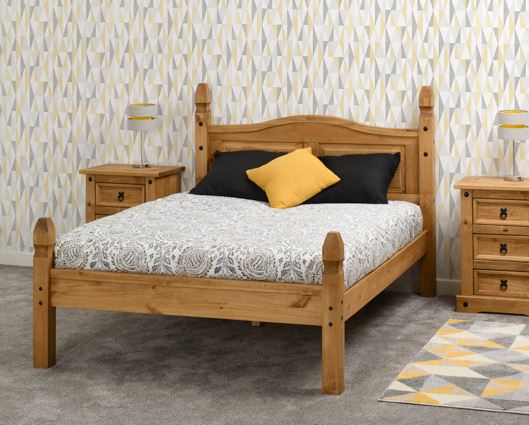 Corona 3' Bed Low Foot End - Distressed Waxed Pine