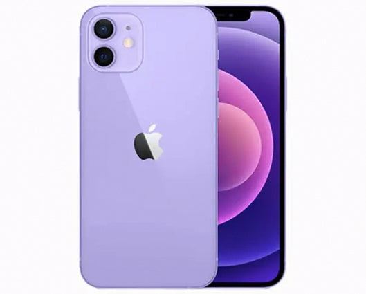 Refurbished Apple iPhone 12 64GB Purple with Wireless Headphones