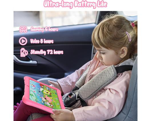 EagleSoar 10" inch Android 13 Tablet for Kids Pink