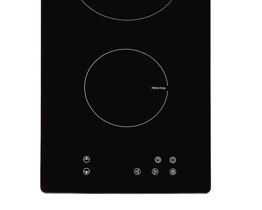 SIA INDH30BL 30cm Domino 2 Zone Touch Control Electric Induction Hob Black 