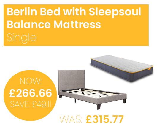 Berlin Bed with SleepSoul Balance Mattress - Single