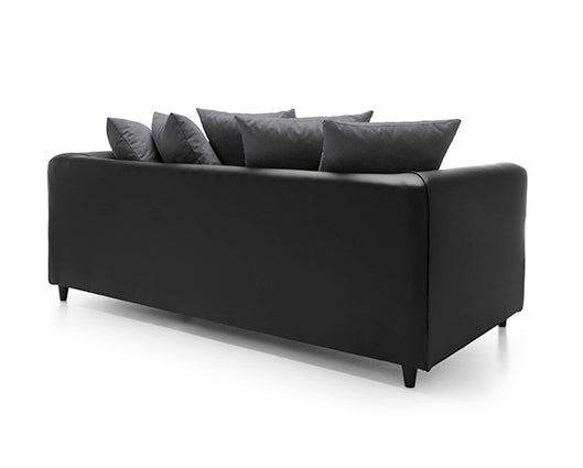 Dylan 3 Seater Sofa - Black & Charcoal