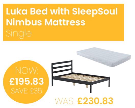 Luka Bed with SleepSoul Nimbus Mattress - Single