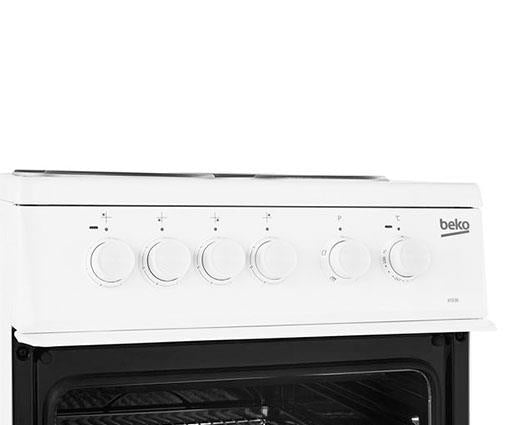 Beko KS530W 50cm Single Cavity Solid Plate Cooker