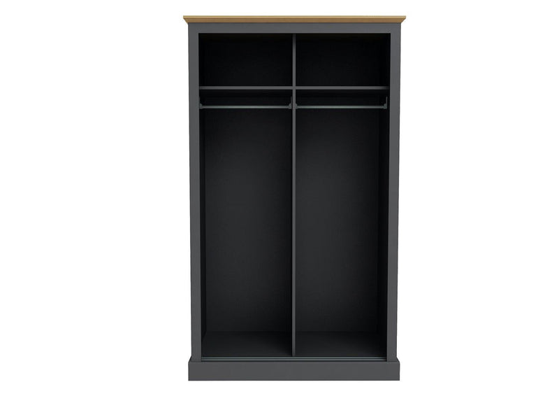 Dagwood 2 Door Sliding Wardrobe Charcoal