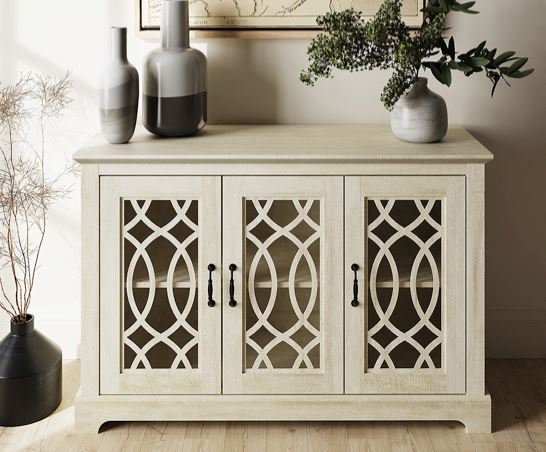 Angel 3 Door Sideboard- Dusty Grey & Oak