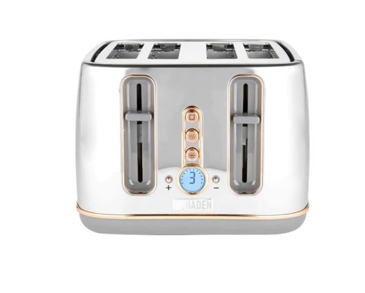 Haden Dorchester 4 Slice Toaster Chrome and Rose Gold