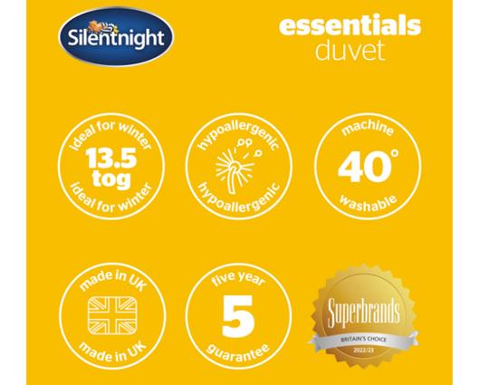 Superking - Silentnight Hollowfibre Duvet - 13.5 Tog