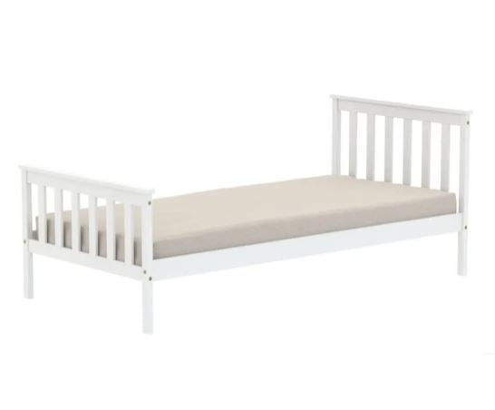 Oxford Pine Bed White - Single