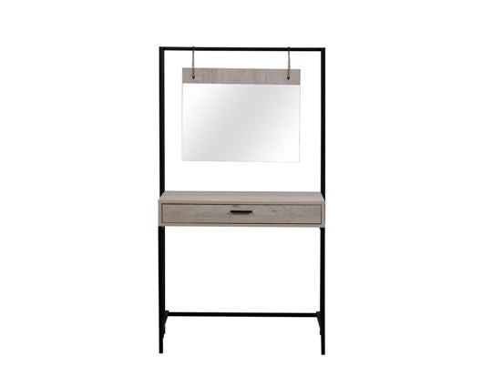 Zahra Dressing Table with Mirror-Ash Oak