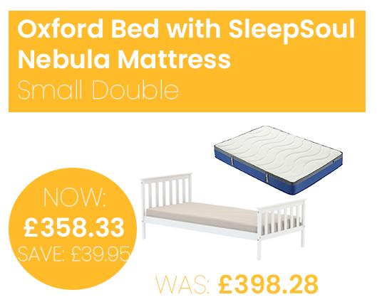 Oxford Bed with SleepSoul Nebula Mattress - Small Double