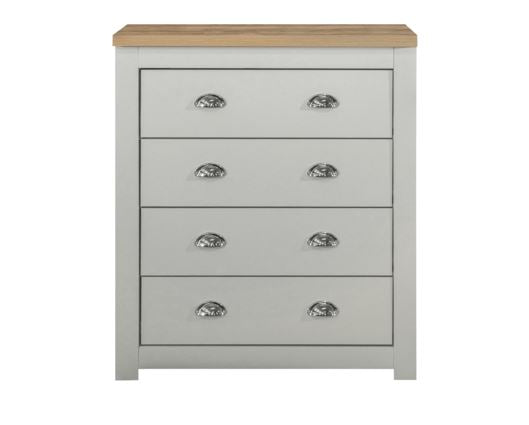 Highgate 4 Drawer Chest-Grey