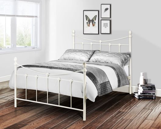 Rebecca Bed Single Stone White