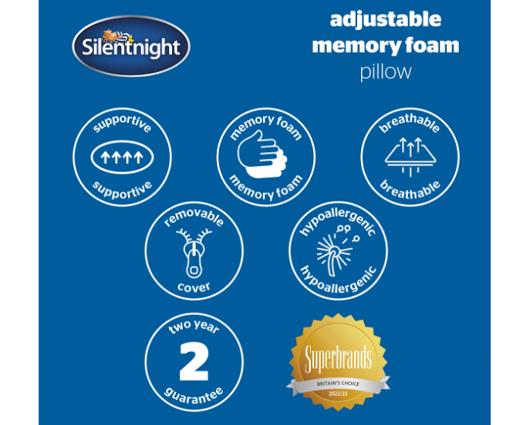 Silentnight Adjustable Memory Foam Pillow