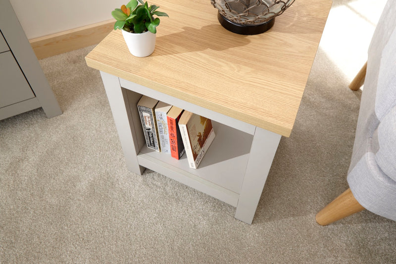 Lancaster Side Table with Shelf