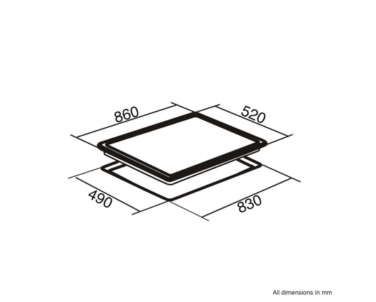 SIA INDH90BL 90cm Touch Control 5 Zone Induction Hob Black 