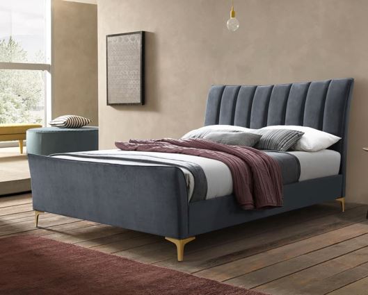 Clover Small Double Bed - Grey