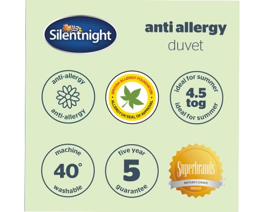 King - Silentnight 4.5 Tog Anti-Allergy Duvet