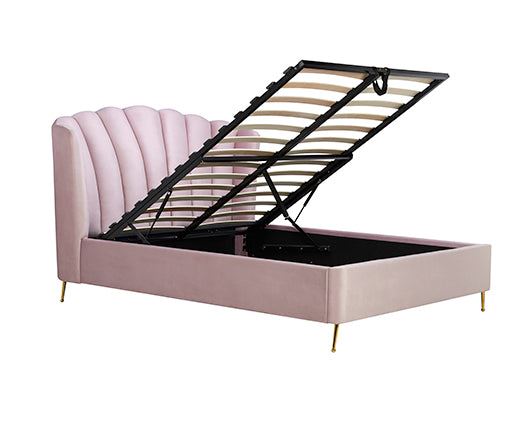 Lottie King Ottoman Bed - Pink