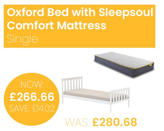 Oxford Bed with Sleepsoul Comfort Mattress - Single