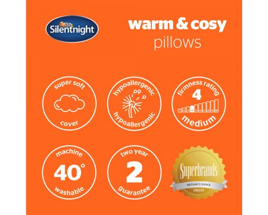 Silentnight Warm And Cosy Pillow - 2 Pack