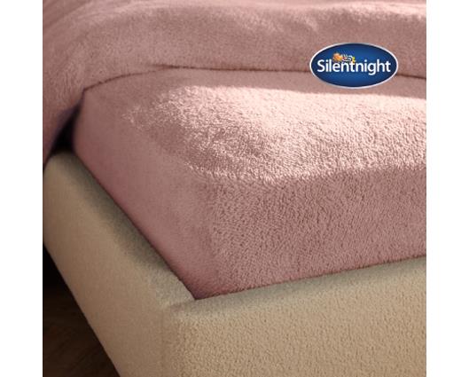 Single - Silentnight Teddy Fleece Fitted Sheet - Blush