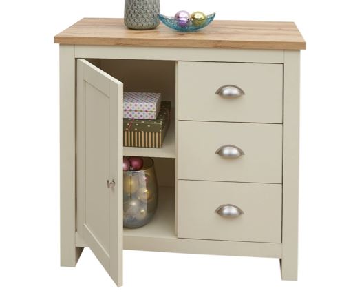 Lisbon Sideboard with 1 Door & 3 Drawers