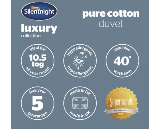 Single - Silentnight Pure Cotton Duvet - 10.5 Tog