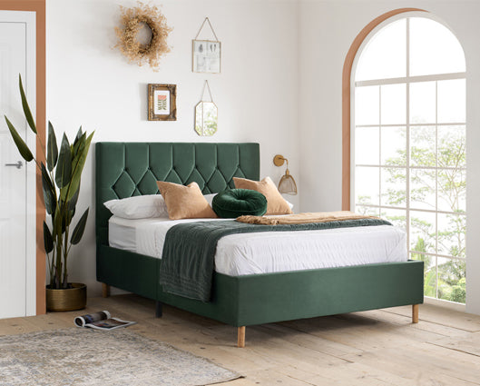 Luxton King Size Bed-Green