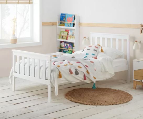 Oxford Pine Bed White - Single