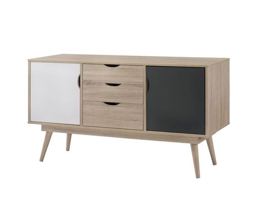 Culton Black & White 2 Sideboard with 2 Doors & 3 Drawers