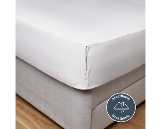 King - Silentnight Supersoft White Fitted Sheet