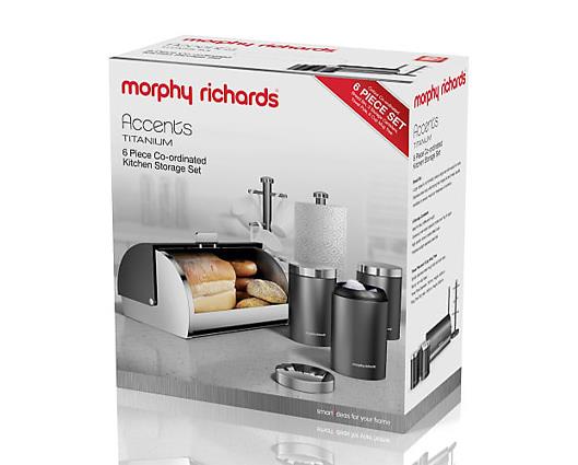 Morphy Richards Accents 6 Piece Storage Set - Titanium