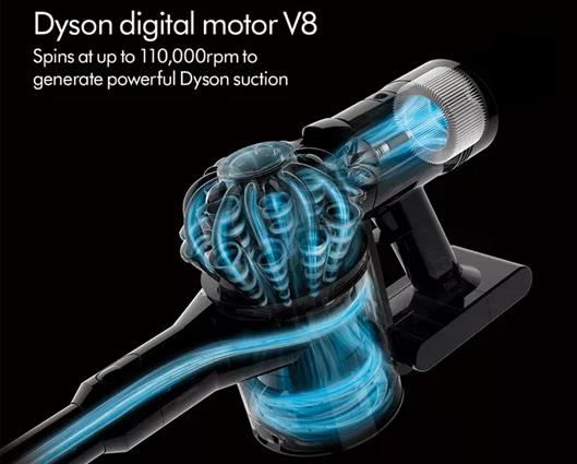 DYSON V8 Total Clean Cordless Vacuum Cleaner - Nickel & Black