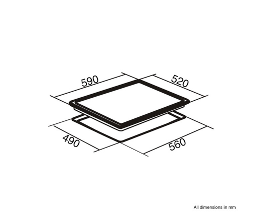 SIA INDH60BL 60cm 4 Zone Touch Control Electric Induction Hob Black 