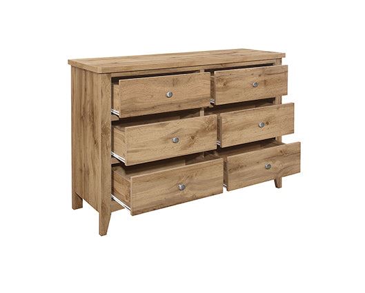 Hounslow 6 Drawer Chest- Oak