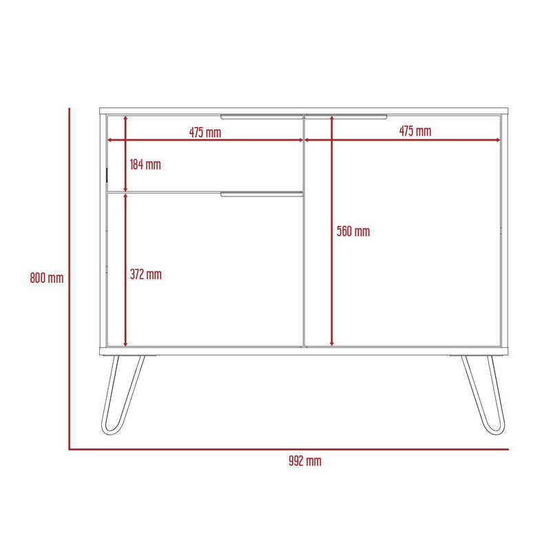 Vegas Small Sideboard with 2 Door & Drawer