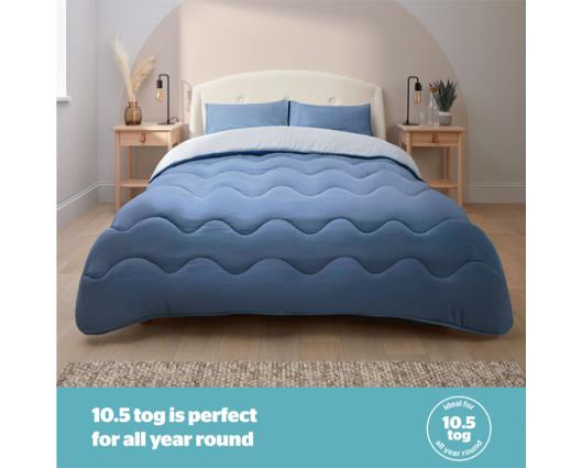 Double - Silentnight Seersucker Coverless Duvet 10.5 Tog