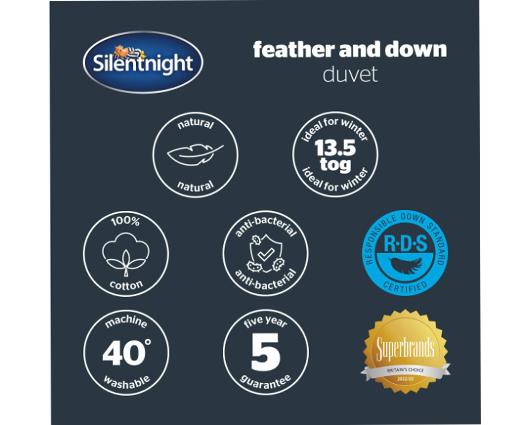 Double - Silentnight Feather and Down 13.5 tog Duvet