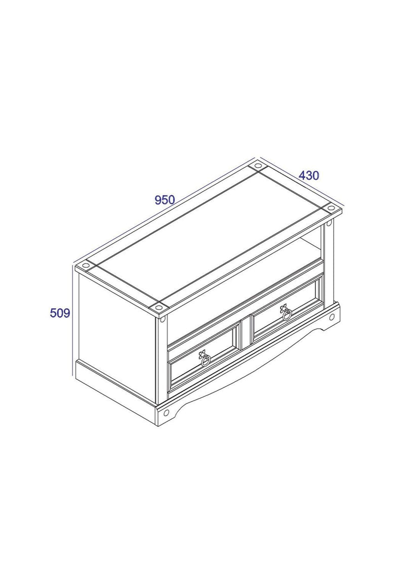 Corona Grey Flat Screen TV Unit