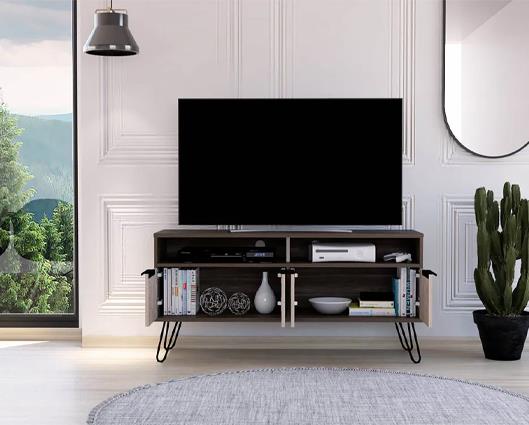 Nevada Wide Screen TV Rack with 4 Doors